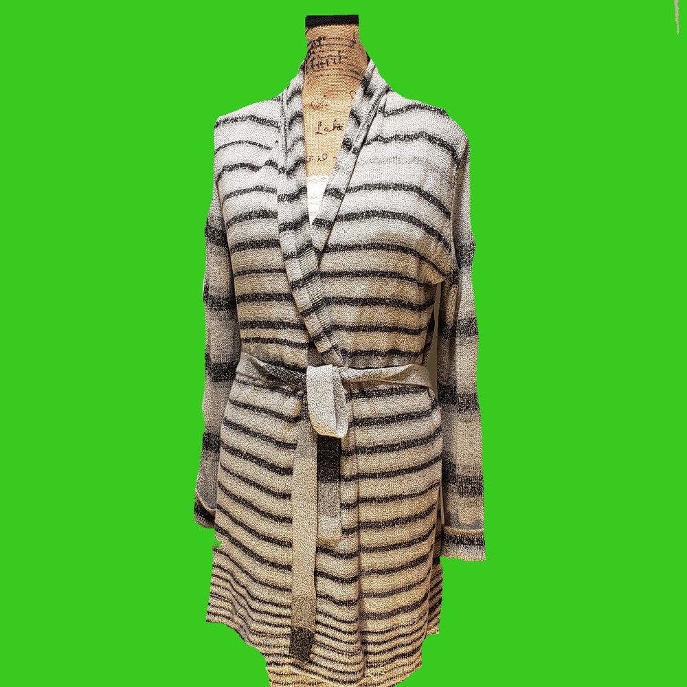 Large Belted Striped Sweater by Willi Smith